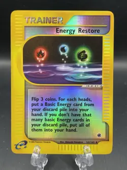 Energy Restore 141/165 Reverse Holo Uncommon Expedition Pokemon NM- - Image 1