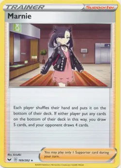 4x NM-Mint Marnie - 169/202 - Rare Non-Holo Theme Deck Exclusive Pokemon Deck Ex - Image 1
