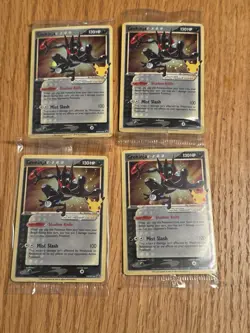 Greninja Gold Star Promo SWSH144 Pokemon Celebrations Sealed (x4) SWIRL - Image 1