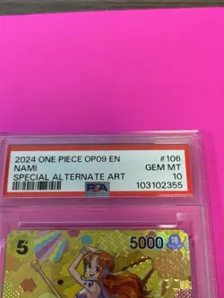 PSA 10 2024 ONE PIECE OP09-EMPERORS IN THE NEW WORLD #106 NAMI SPECIAL ALT ART - Image 2