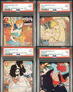 One Piece 1st Anniversary Set English OP01 ST01 PSA Nami Sanji Brook 9 Franky 7 - Image 1