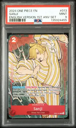 One Piece 1st Anniversary Set English OP01 ST01 PSA Nami Sanji Brook 9 Franky 7 - Image 5