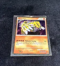 Pokemon Groudon SL4 Call of Legends Shiny Holo Rare 100 HP Card 2011 - Image 4