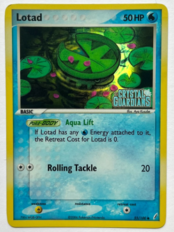 Pokemon Card - Lotad Crystal Guardians 55/100 Reverse Holo Stamped LP - Image 1