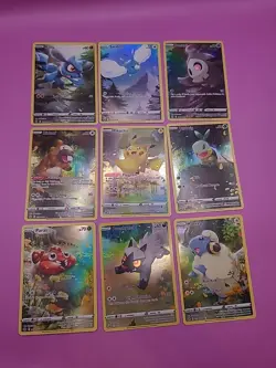 Pokemon TCG Crown Zenith Galarian Gallery Full Art Set of 9 Cards GG26 - GG34 NM - Image 1