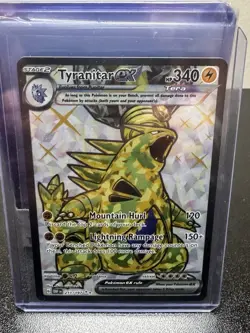 Pokemon TCG Tyranitar EX Obsidian Flames Ultra Rare Full Art Holo Card 211/197 - Image 1