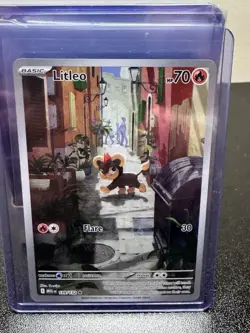 Pokemon TCG Litleo IR 139/132 Illustration Rare Pokemon Card Mega Evolution - Image 1