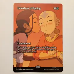 Wizards Heartbeat of Spring Aang Katara 0042 Enchantment Showcase Card Non Foil - Image 1