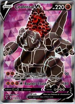 Coalossal V (Full Art) 173/185 SWSH04: Vivid Voltage - Pokemon Card - NM - Image 1
