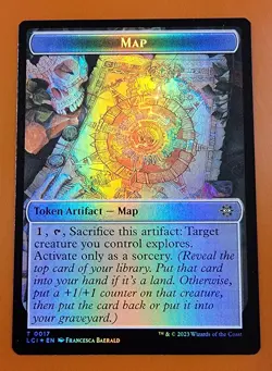 1x Map & Vampire Demon (0015) | FOIL TOKEN | Lost Caverns of Ixalan | MTG Magic - Image 1
