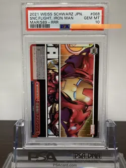 Marvel Weiss Schwarz Iron Man PSA 10 Gem Mint S89-068R Card - Image 1