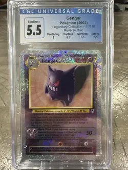 Gengar Reverse Holo 11/110 Legendary Collection Pokemon CGC 5.5 - Image 1