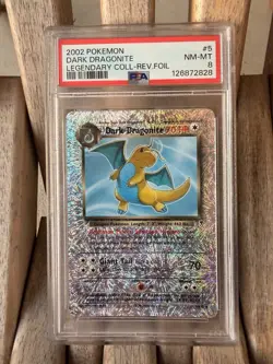 Pokemon Dark Dragonite Legendary Coll. Reverse Holo Rare #5 PSA 8 - Image 1