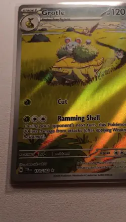 Pokemon TCG Grotle 164/162 SV05 Temporal Forces Illustration Rare Holo 120 HP - Image 1