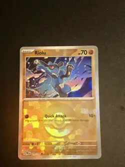 Pokemon TCG Riolu 50/131 Pokeball Pattern Rare Holo NM++ - Image 1