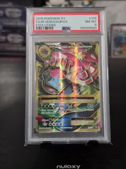 Pokemon TCG M Venusaur EX 2016 XY Evolutions Full Art 100/108 PSA 8 - Image 1