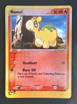 Pokemon TCG Numel EX Ruby and Sapphire 61/109 Reverse Holo Common LP - Image 1