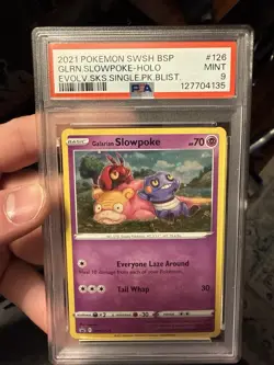 2019-2023 Pokemon SWSH Black Star Promos Galarian Slowpoke Holo #SWSH126 PSA 9 - Image 3
