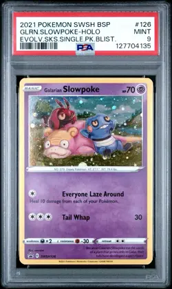 2019-2023 Pokemon SWSH Black Star Promos Galarian Slowpoke Holo #SWSH126 PSA 9 - Image 4