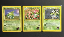 Pokemon Erika's Venusaur, Ivysaur, N’ Bulbasaur 1st Edition - Plant Power 🪴 🧨 - Image 1
