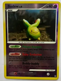 Budew 33/100 Stormfront Reverse Holo Pokemon TCG Yuka Morii Artwork LP/NM - Image 2