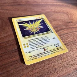 1999 Pokemon Fossil Set #15 Original Unlimited Holo Rare Zapdos Ungraded - Image 3