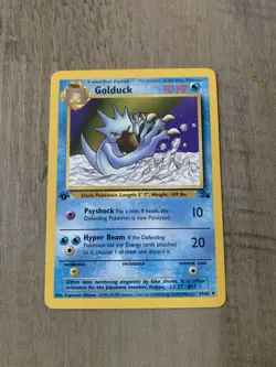 1st Edition Fossil Golduck 35/62 Uncommon WOTC Vintage 1999 Pokemon Original - Image 1