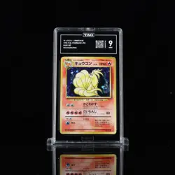 1996 POKEMON JPN BASIC #38 NINETALES-HOLO TAG 9 - Image 1