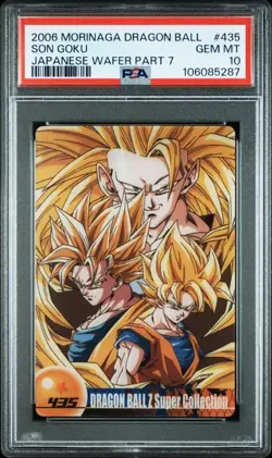 Son Goku Super Saiyan 1/2/3 Morinaga Dragon Ball Wafer Card PSA10 Gem Mint - Image 1