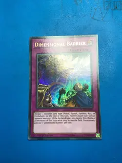 YUGIOH Ultra Rare Dimensional Barrier DUDE-EN048 1st Edition - Image 1