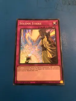 YUGIOH Secret Rare Solemn Strike RA02-EN079 1st Edition - Image 1