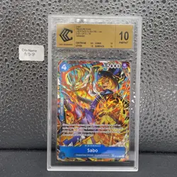 Carte One Piece TCG - SABO OP10-049 TR - French - CCC Grading 10 Gold - Image 2