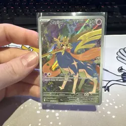 Pokemon TCG Zacian 100/094 Phantasmal Flames IR NM - Image 1