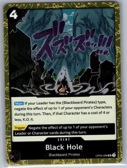 Black Hole (Pirate Foil) OP09-098 English PRB02 - One Piece Card - NM - Image 1
