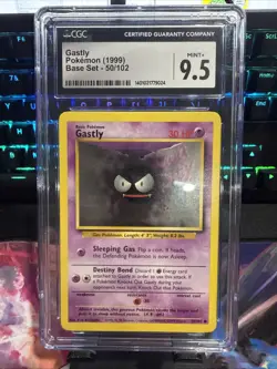 CGC 9.5 MINT | Gastly 50/102 | Base Set | Pokemon Card TCG (009) - Image 1