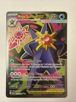 Mega Starmie EX 102/088 Ultra Rare 2026 Pokemon Perfect Order Full Art Card NM+ - Image 1