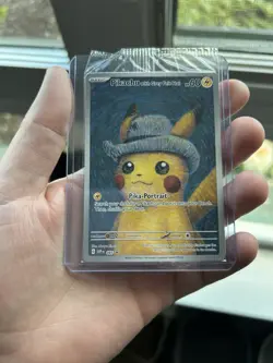 Pokemon Pikachu with Grey Felt Hat SVP 085 Van Gogh Promo Card - Sealed - Image 1