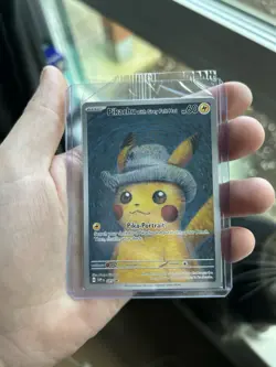 Pokemon Pikachu with Grey Felt Hat SVP 085 Van Gogh Promo Card - Sealed - Image 5