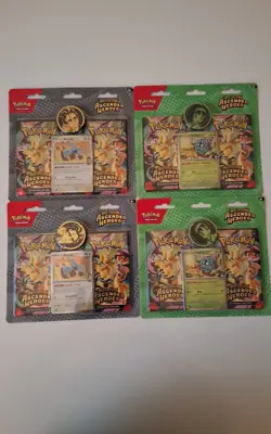 Lot Of 4 Pokemon Ascended Heroes 2 pack blister Promo Card & Coin Factory Sealed - Image 1