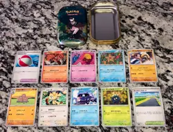 Pokemon Trading Card Crown Zenith Marnie, Morpeko Mini Tin, 50 Mixed Cards #102 - Image 3