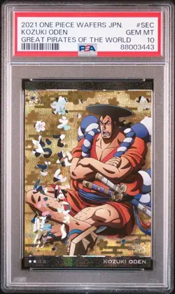 One Piece Kozuki Oden Bandai Wafer Card PSA 10 Gem Mint - Image 1