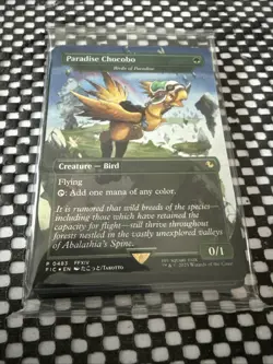Final Fantasy MTG Paradise Chocobo Borderless Foil Promo & Foil Lands Pack - Image 1