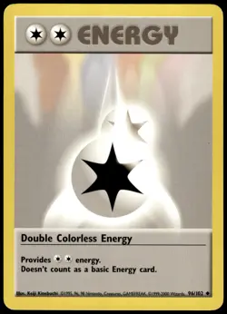 Double Colorless Energy 96/102 Base Set Unlimited Uncommon LP Pokemon 1999 - Image 1