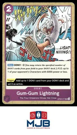 Starter Deck 26: PURPLE/BLACK Monkey.D.Luffy Gum-Gum Lightning #OP09-077 - Image 1