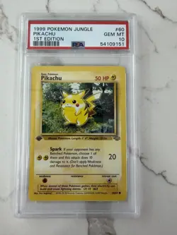 1999 Pokemon Jungle 1st Edition Pikachu #60/64 PSA 10 GEM MINT A1 - Image 3