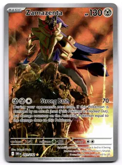 Zamazenta 201/182 Destined Rivals Illustration Rare Near Mint Pokemon - Image 1