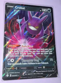 Crobat V - 044/072 Ultra Rare Shining Fates NM Pokemon TCG - Image 1