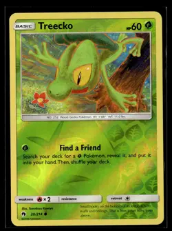 Pokemon TCG SM - Lost Thunder #20/214 Treecko REVERSE HOLO - Image 1
