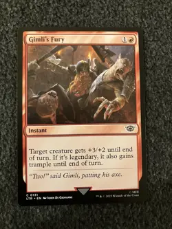 Magic The Gathering MTG - Gimli's Fury - UB LTR - Image 1