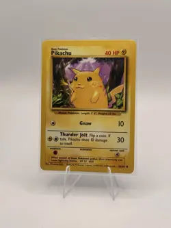 Pokemon TCG 1999 Pikachu Yellow Cheeks 58/102 Base Set Light Play to NM A19 - Image 1